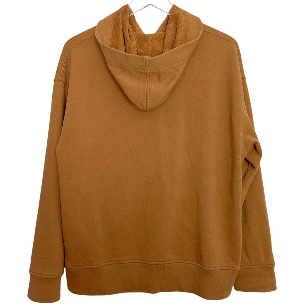 Vince Oversized Cotton Terry Cardigan Hoodie in Honey Brown Size M - Picture 12 of 14